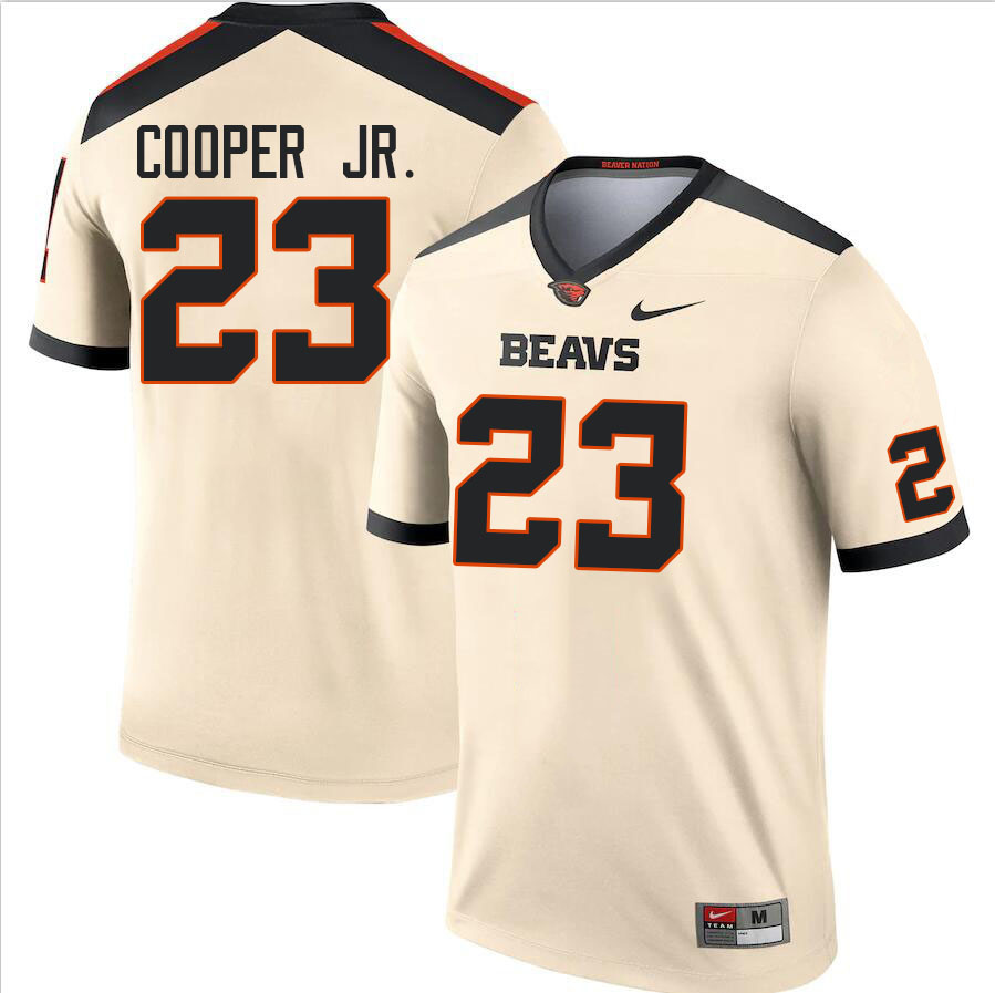 Men #23 Ryan Cooper Jr. Oregon State Beavers College Football Jerseys Stitched Sale-Cream - Click Image to Close